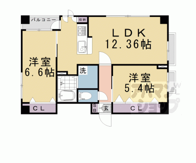 【コモド御所南】間取