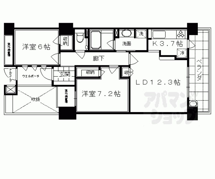 【サンクタス四条烏丸スティーロレジデンス】間取