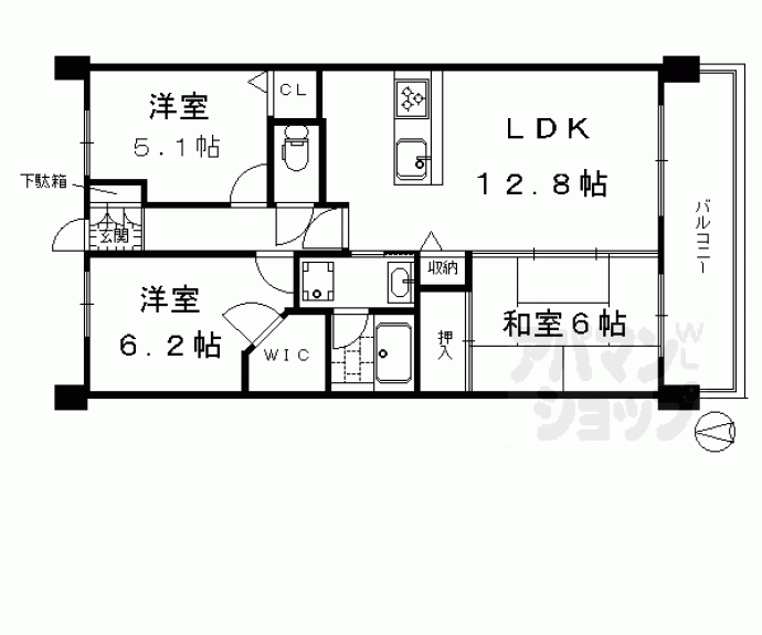 【コスモシティ梅小路公園】間取