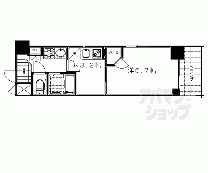 【エステムプラザ京都烏丸五条】間取