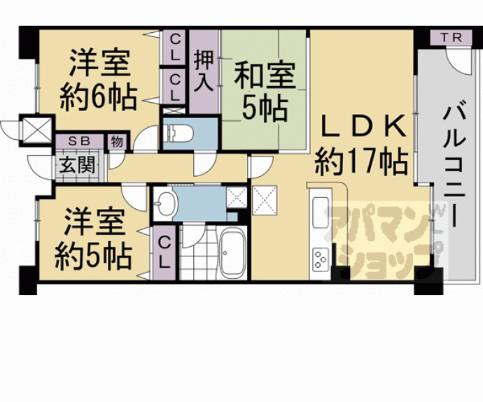 【パデシオン伏見深草】間取