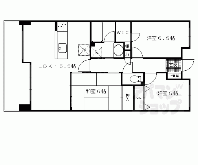 【パデシオン伏見深草】間取