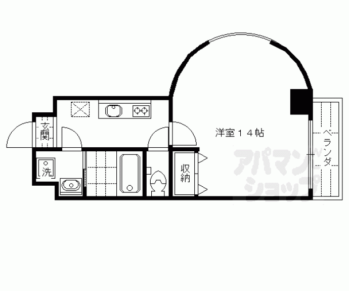 【エリーフラッツ桂南】間取