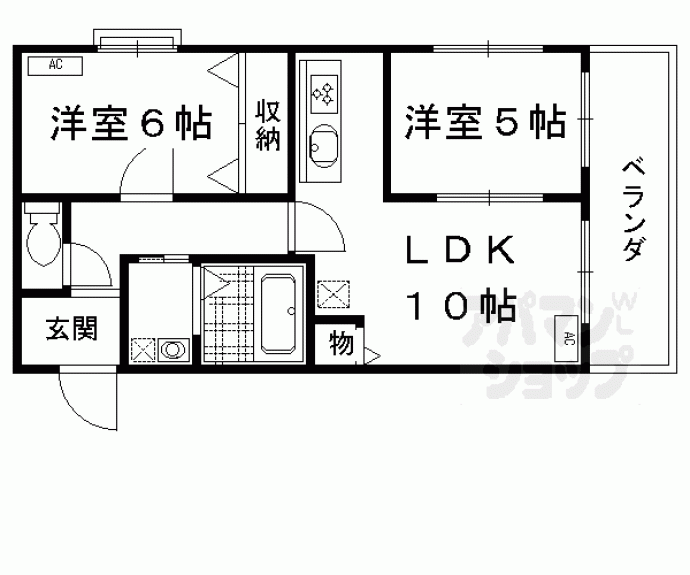 【メゾン　グラース京都十条】間取