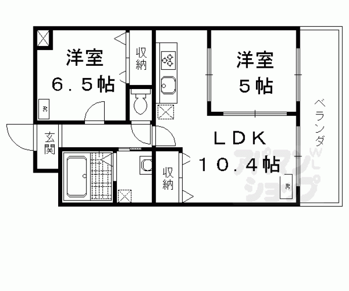 【メゾン　グラース京都十条】間取