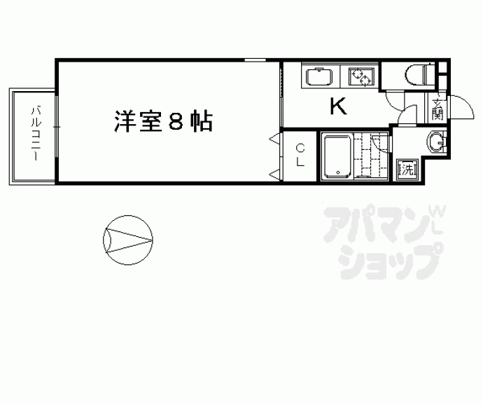 【フルール東寺】間取