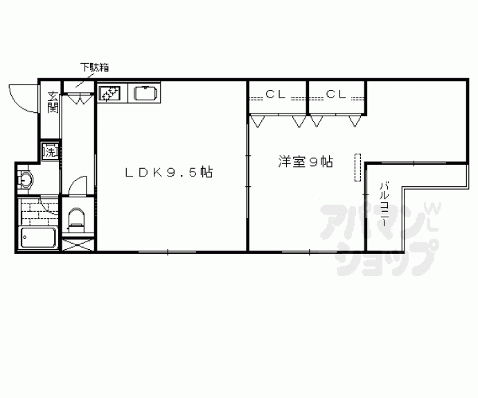 【アンダンテ烏丸七条】間取