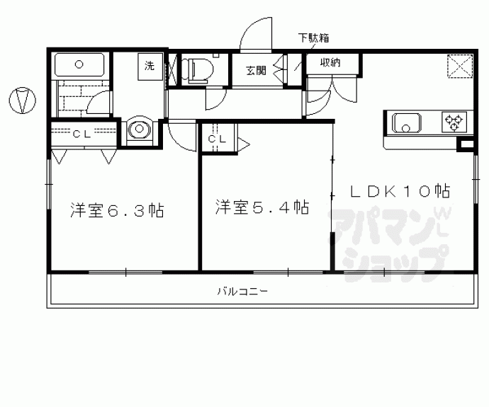 【Ａｎ・Ｄａｎ・ｔｅ烏丸七条】間取