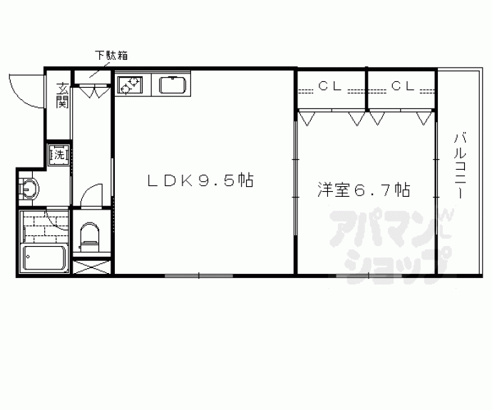 【アンダンテ烏丸七条】間取