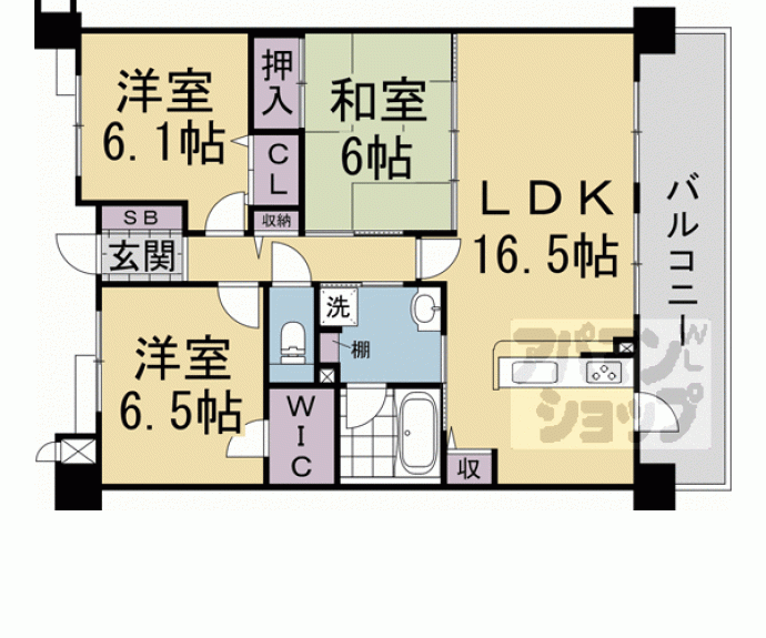 【パデシオン西大路】間取
