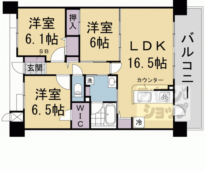 【パデシオン西大路】間取