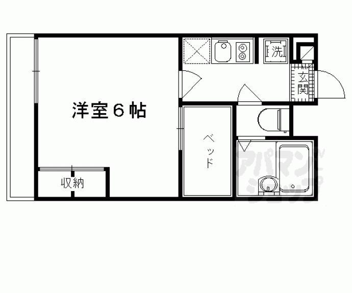 【レオパレス花屋町】間取