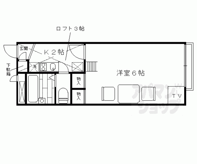 【レオパレス西七条】間取