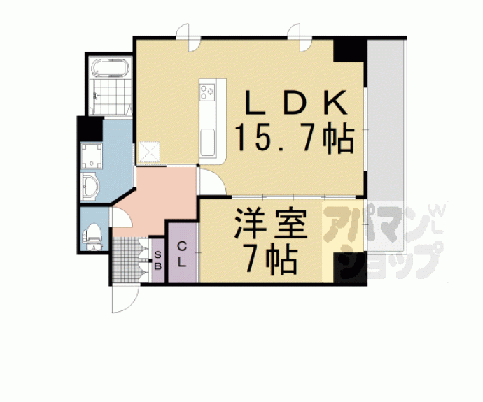 【ラクト山科メゾンイーストＣ棟】間取