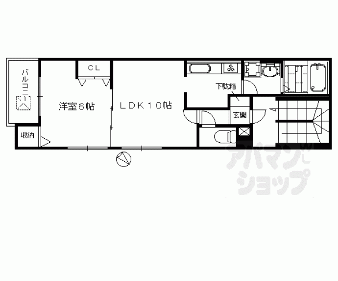 【アンクル五条大橋】間取