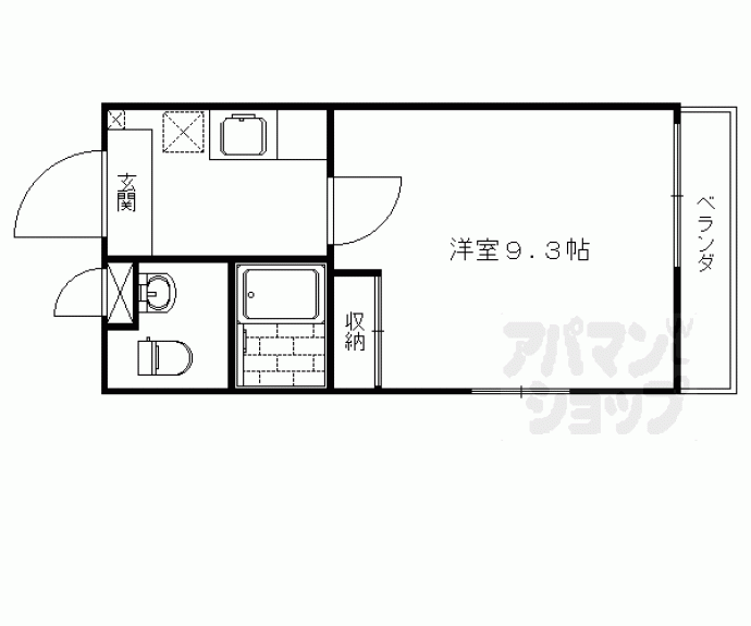 【サンブライト丹波口】間取