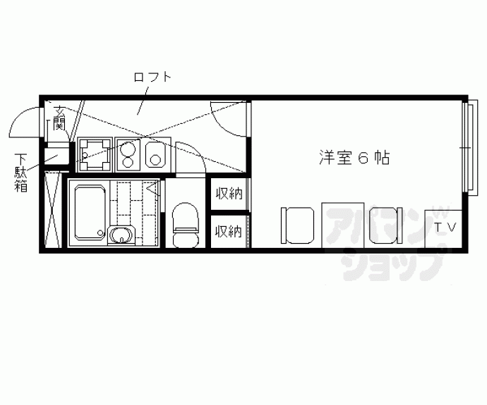 【レオパレスメゾンエトワール桂南】間取