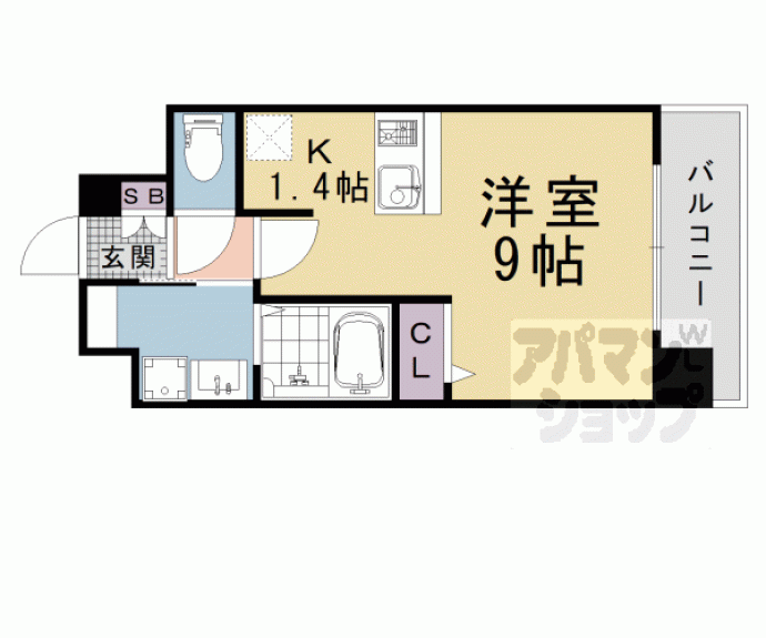 【プレサンス京都烏丸爛都】間取