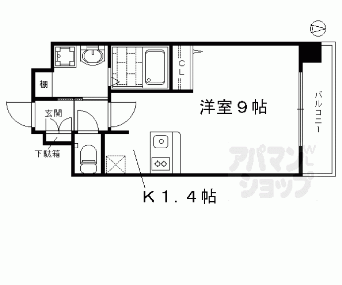 【プレサンス京都烏丸爛都】間取