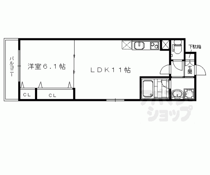【カサドラーダ九条烏丸】間取