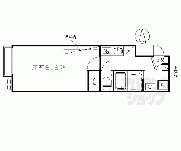 【ベルク五条高倉】間取