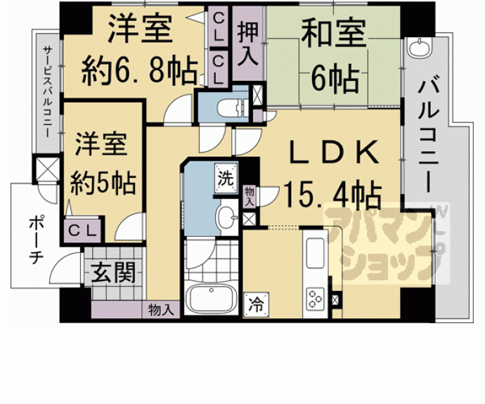 【グランコート烏丸五条】間取