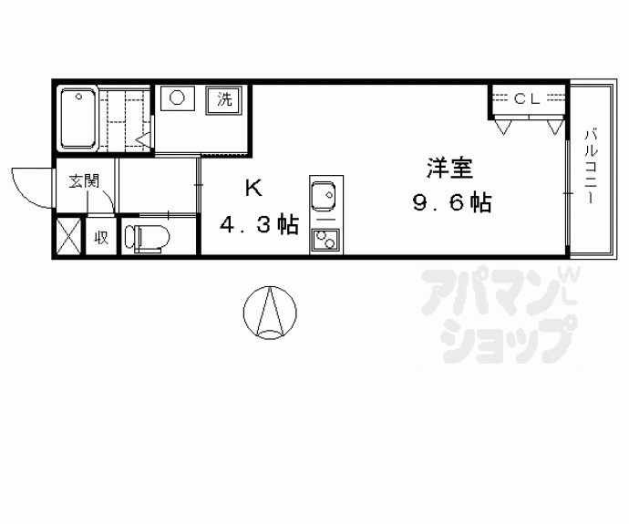 【ドムール烏丸五条】間取