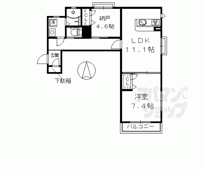 【プランドール西ノ庄】間取