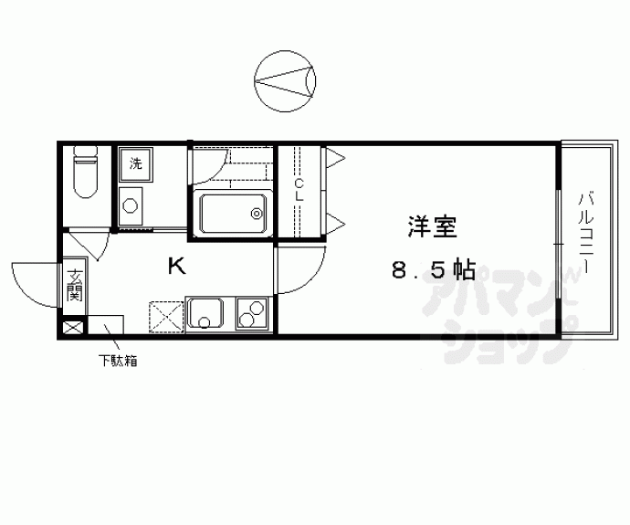 【ＺＥＮ烏丸五条】間取