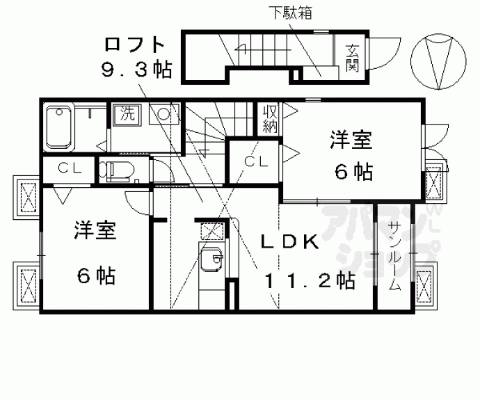 【ラフィーネ葛野・Ⅱ】間取