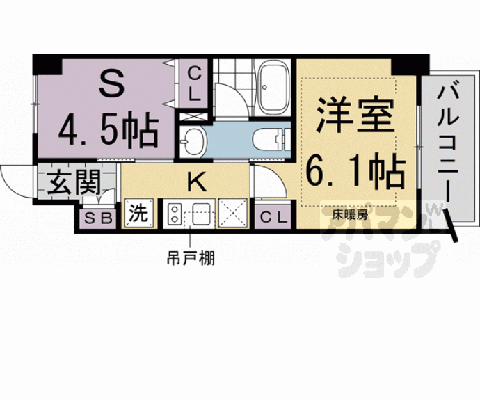 【エステムプラザ京都河原町通Ⅱレジデンシャル】間取