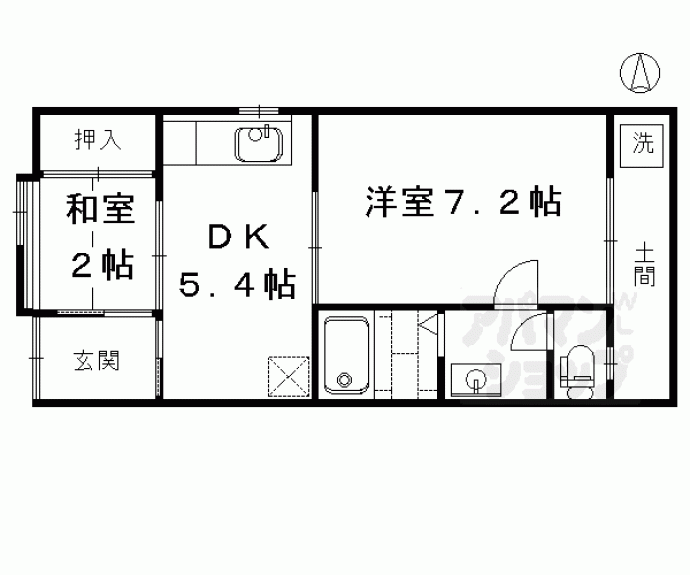 【唐橋芦辺町テラスハウス】間取