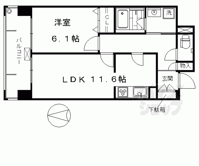 【パインフィールド東野】間取