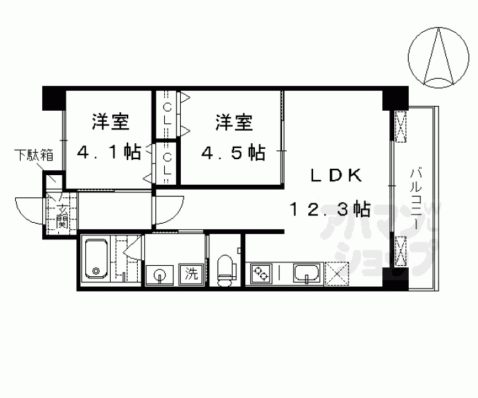 【ＬＡＴＴＩＣＥ　ＫＡＭＩＴＯＢＡ】間取