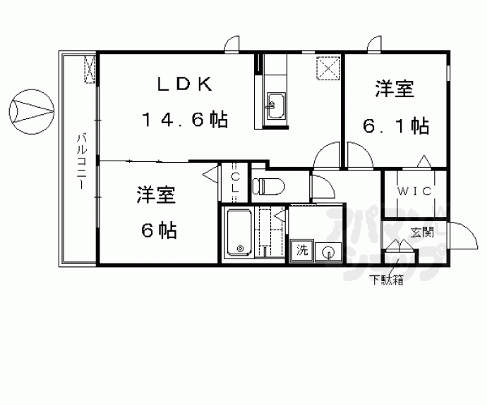 【ヘーベルメゾン洛南】間取