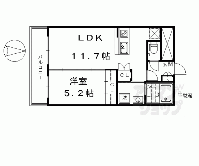 【ビクトワール京都河原町】間取