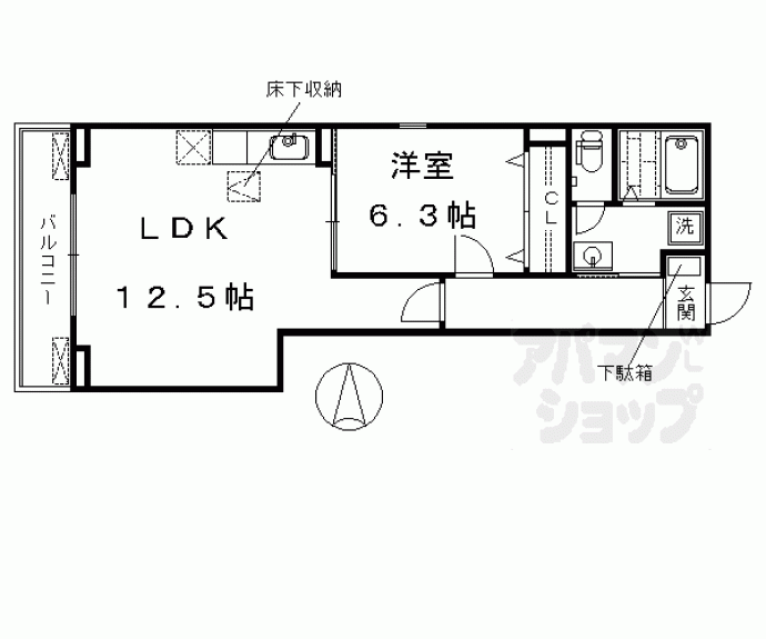 【フレイム パーク イースト】間取