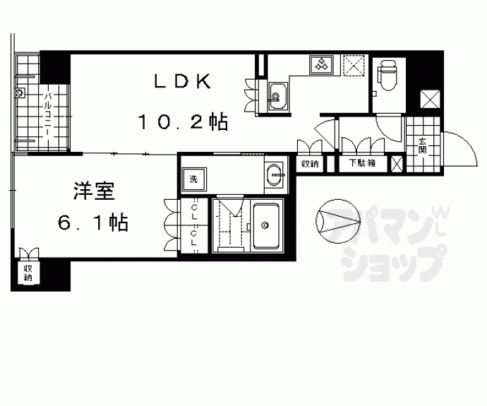 【リーガル京都堀川五条通り】間取