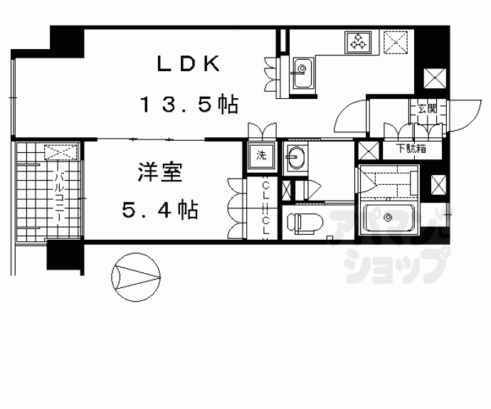 【リーガル京都堀川五条通り】間取