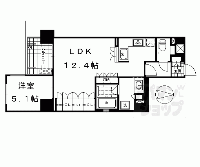 【リーガル京都堀川五条通り】間取