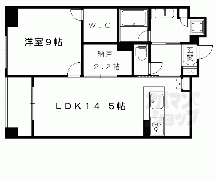 【ジオ烏丸五条】間取