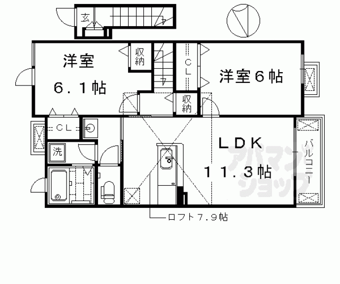 【ウェスト・ブライトン】間取