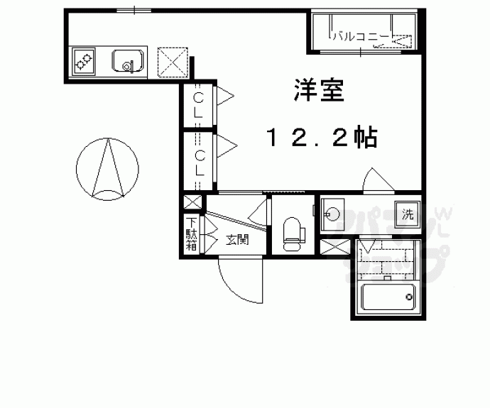 【シャーメゾン西大路】間取