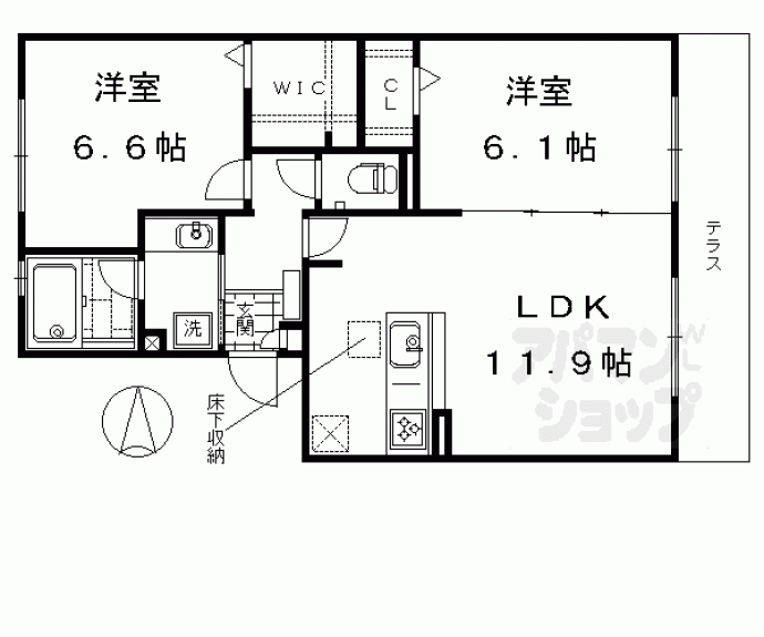 【アメニティー・ウエスト】間取