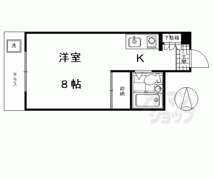 【鞘町フラッツ】間取