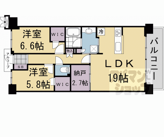 【京都桂川つむぎの街グランスクエア】間取