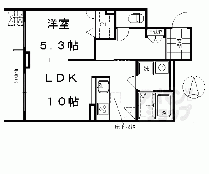 【シャーメゾン東浅井】間取