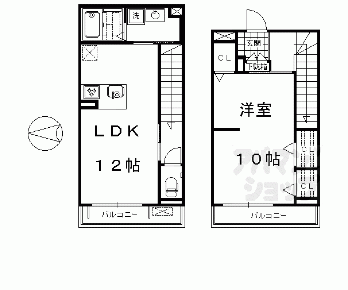 【シャーメゾン東浅井】間取