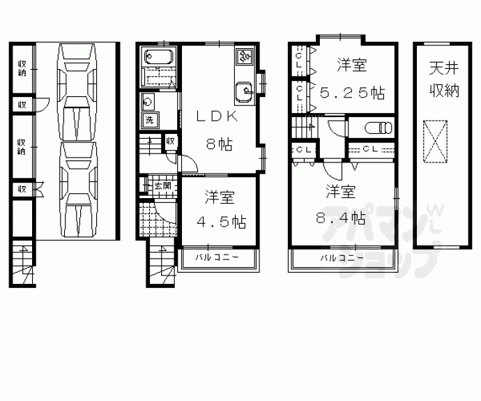 【久世上久世町戸建】間取