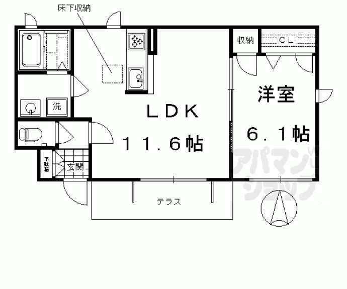 【シャーメゾン東山七条】間取